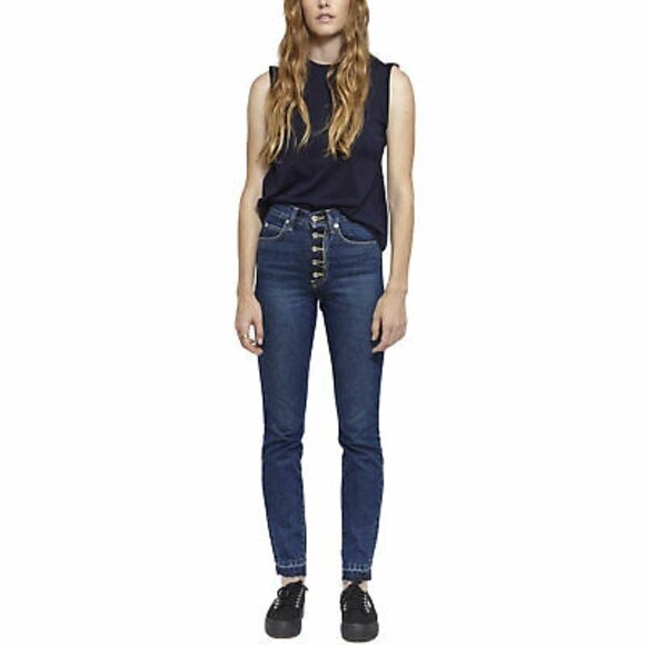 NWT Eve Denim the silver bullet high waisted skinny leg jeans size 26 - Picture 1 of 12